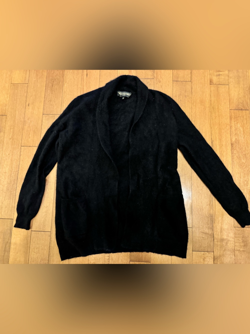 Hudson's Bay Signature Collection 100% Cashmere Wrap Cardigan Black | Size L